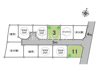 国分寺市西町3丁目　全11区画　宅地分譲物件画像