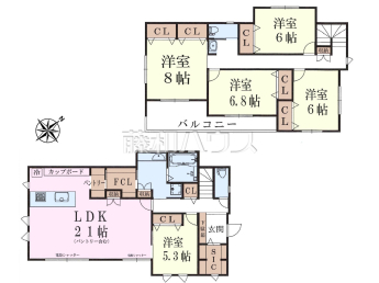 八王子市館町　全1棟　新築分譲住宅物件画像