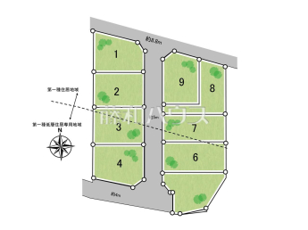 武蔵村山市中藤5丁目　全9区画　建築条件付売地物件画像