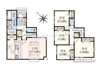 武蔵村山市中原1丁目　全1棟　新築分譲住宅物件画像