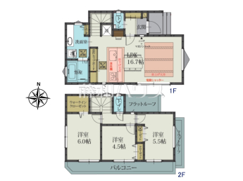 富士見市羽沢2丁目　全1棟　新築分譲住宅物件画像