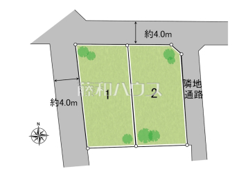 昭島市宮沢町2丁目　全2区画　建築条件付き売地物件画像