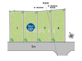 昭島市中神町2丁目　全4棟　新築分譲住宅物件画像