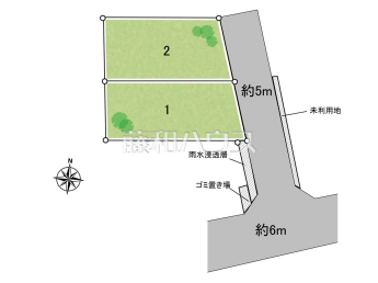 和光市白子2丁目　全2区画　建築条件付売地物件画像