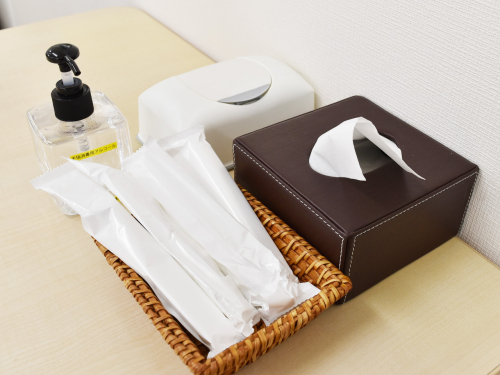 おしぼりをご用意しております。ご自由にお使いください！