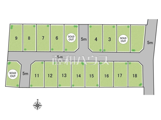 全体区画図　【三鷹市北野３丁目】