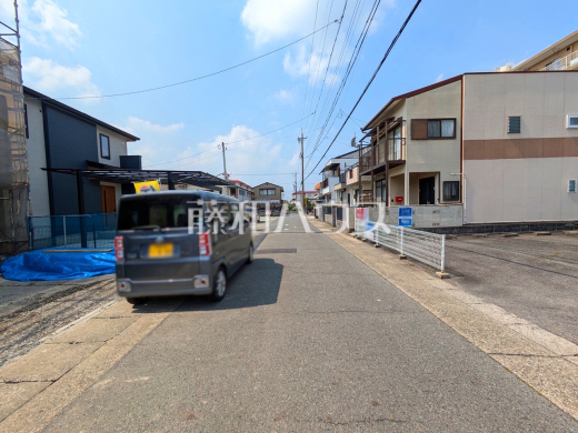 接道状況および現場風景　【名古屋市北区楠３丁目】