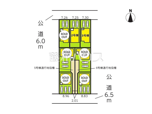全体区画図　【名古屋市北区楠３丁目】