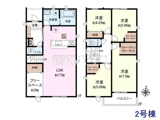 2号棟　間取図　【名古屋市北区楠３丁目】