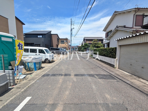 接道状況および現場風景　【小牧市中央３丁目】