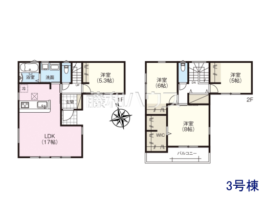3号棟　間取図　【小牧市中央３丁目】