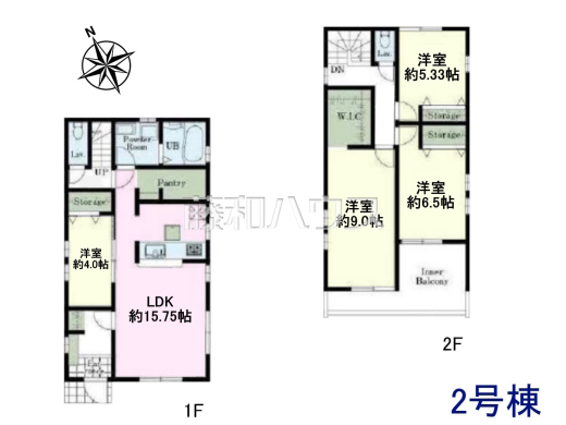 2号棟　間取図　【八王子市大和田町３丁目】
