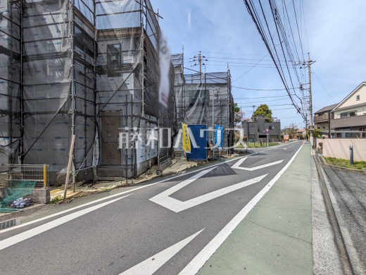 接道状況および現場風景　【立川市若葉町１丁目】
