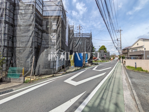 接道状況および現場風景　【立川市若葉町１丁目】