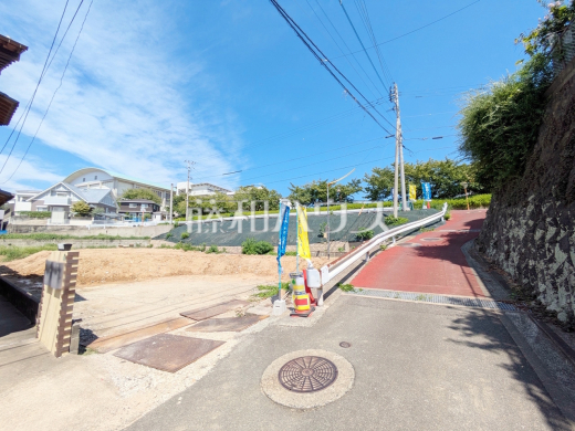 接道状況および現場風景　【福岡市東区香椎駅東１丁目】