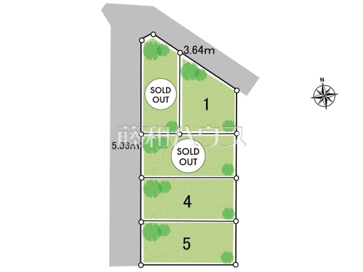 全体区画図　【立川市若葉町１丁目】