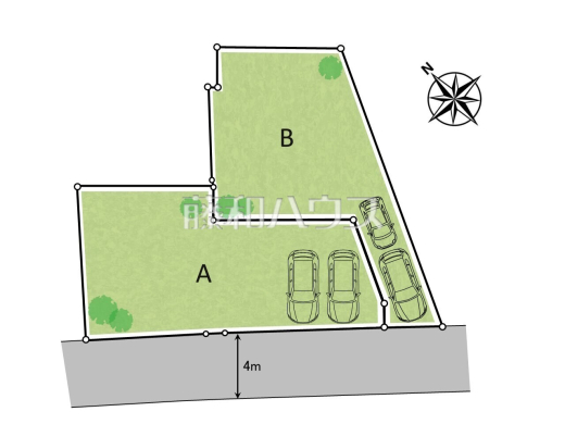 全体区画図　
周辺環境はもちろん、日当たりや設備仕様など、実際に行ってみないと分からないことも多くございます。営業担当がご案内いたしますので、お気軽にお問い合わせください。【日野市落川】