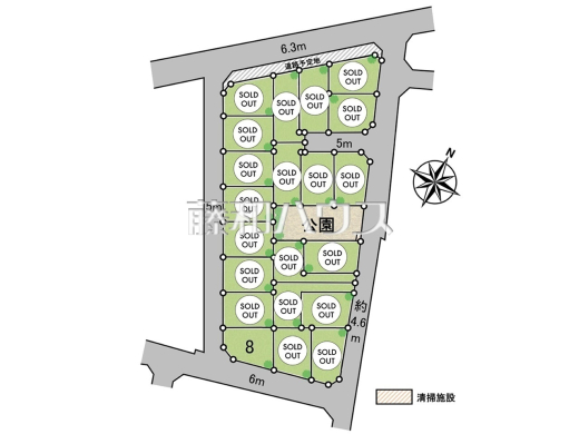 全体区画図　【清瀬市竹丘3丁目】 周辺環境はもちろん、日当たりや設備仕様など、実際に行ってみないと分からないことも多くございます。営業担当がご案内いたしますので、お気軽にお問い合わせください 