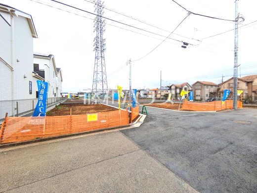 接道状況および現場風景　【立川市若葉町２丁目】