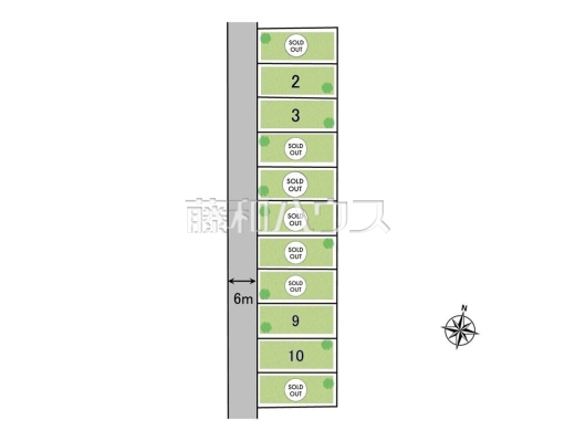 全体区画図　【三鷹市北野２丁目】
