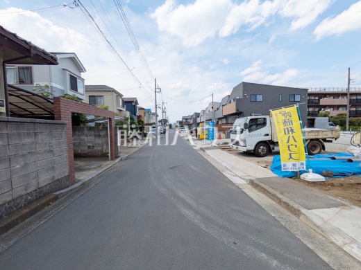 接道状況および現場風景　【三鷹市北野２丁目】
