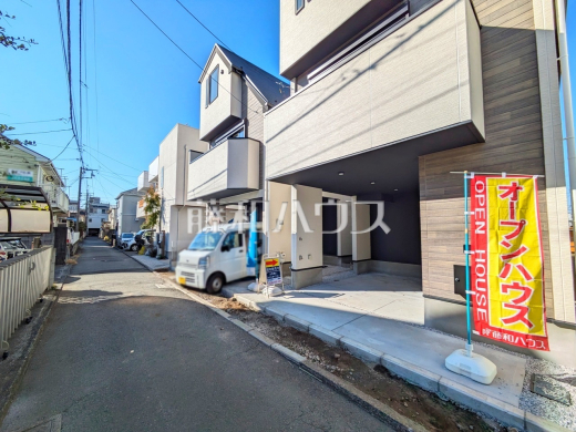 1号棟　接道状況および現場風景　【立川市錦町２丁目】