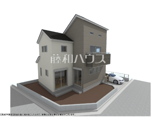 5号地　建物プラン例（パース・外観）　【国分寺市西町３丁目】　
[参考プラン] 
建物価格：1,900万円（税込）　建物面積：94.4m&sup2;