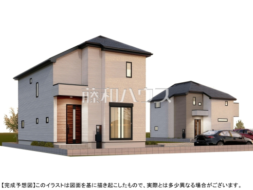 ≪完成予想図（外観）≫物件の事、諸費用の事など、小さな疑問もお気軽にご連絡・ご相談下さい。 　【府中市多磨町２丁目】
