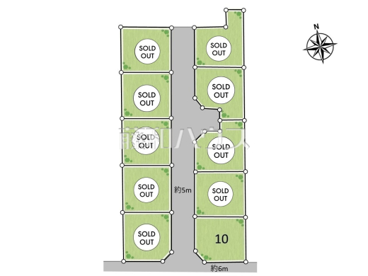 全体区画図　【三鷹市上連雀９丁目】