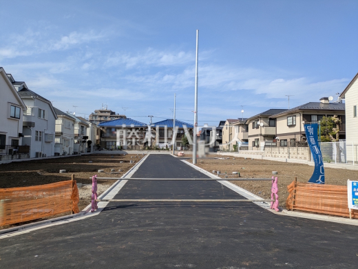 接道状況および現場風景　【三鷹市上連雀９丁目】