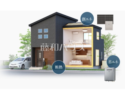 ZEH水準　全棟「ZEH水準」標準仕様：断熱性・気密性・換気性を高め、健康で快適な空間。全棟「ZEH水準」の品質を提供しています。断熱等級5、一次エネルギー消費量等級6のクオリティは確かな技術から生まれます。