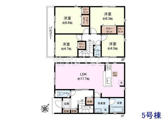 5号棟　間取図　【朝霞市宮戸３丁目】