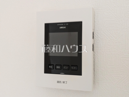 9号棟　TVモニター付インターフォン　【朝霞市宮戸３丁目】　TVモニター付インターフォンのため訪問者がひと目で分かります
