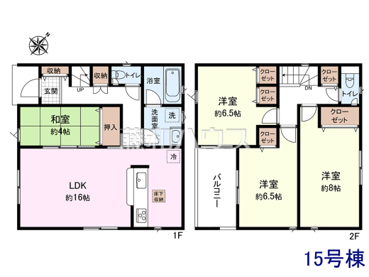 15号棟　間取図　【朝霞市宮戸３丁目】