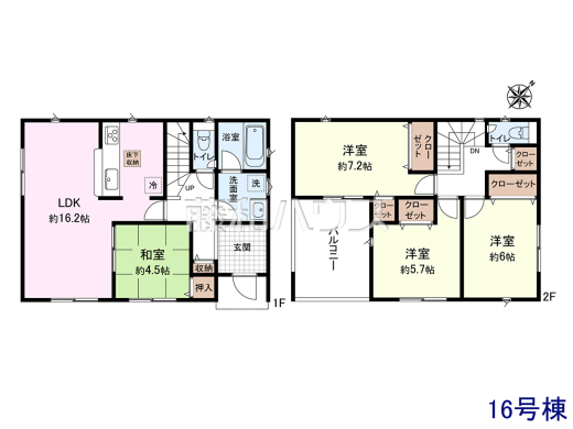 16号棟　間取図　【朝霞市宮戸３丁目】