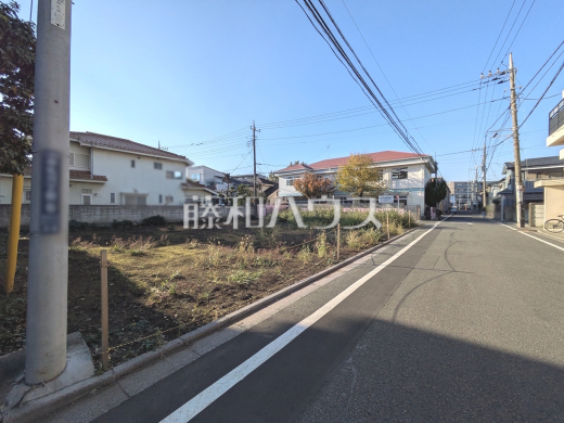 接道状況および現場風景　【三鷹市牟礼６丁目】