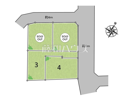 全体区画図　【三鷹市牟礼６丁目】