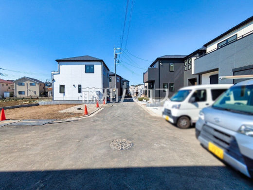 接道状況および現場風景　【新座市石神２丁目】