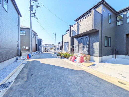 接道状況および現場風景　【新座市石神２丁目】