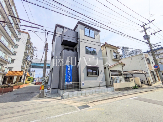 接道状況および現場風景　【福岡市中央区港３丁目】