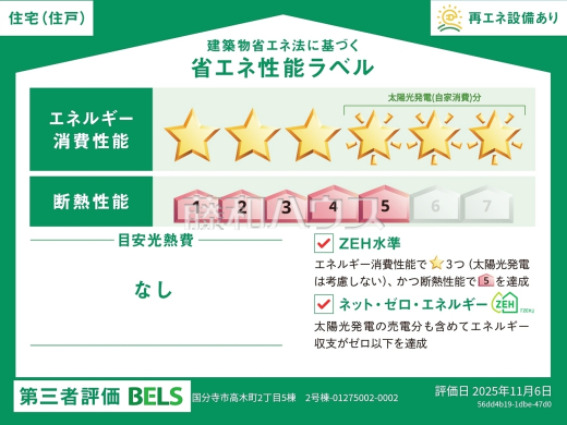 <span>【2号棟&nbsp;&nbsp;省エネ性能ラベル】</span><span>※販売住戸が複数の場合、本ラベルは特定の住戸の性能を示すものであり、全ての住戸の性能を示すものではありません。</span>