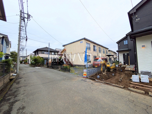 接道状況および現場風景　【日野市落川】