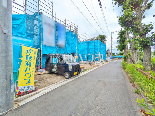 接道状況および現場風景　【東村山市恩多町１丁目】