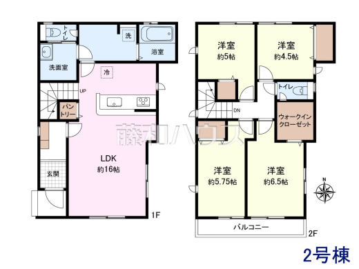 2号棟　間取図　【国立市泉３丁目】