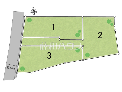 全体区画図　【八王子市川口町】 見学はしたいけど、なかなか時間が取れない・・・そんな方に出勤前や仕事終わりにマイホームを見学できるサポートをいたします。 