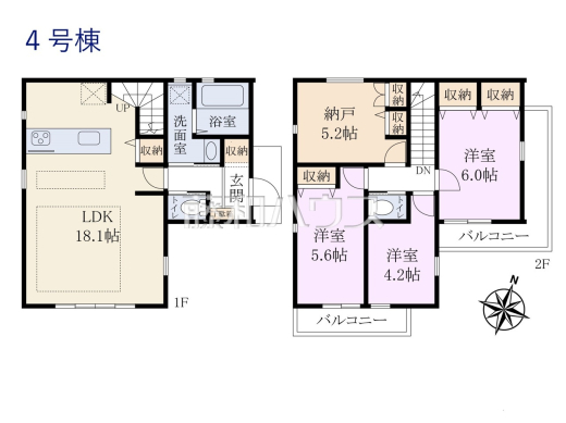 4号棟　間取図　【国分寺市高木町１丁目】