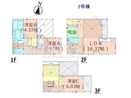 2号棟　間取図　【福岡市西区石丸２丁目】