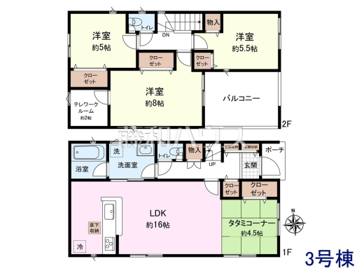3号棟　間取図　【春日井市如意申町２丁目】