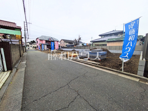 接道状況および現場風景　【三鷹市牟礼５丁目】