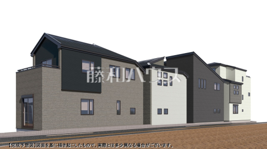 ≪完成予想図・外観パース≫建物のプレゼンをさせていただきますので、実際の完成イメージを思い描いていただくことができます。お気軽にお問合せ下さい。